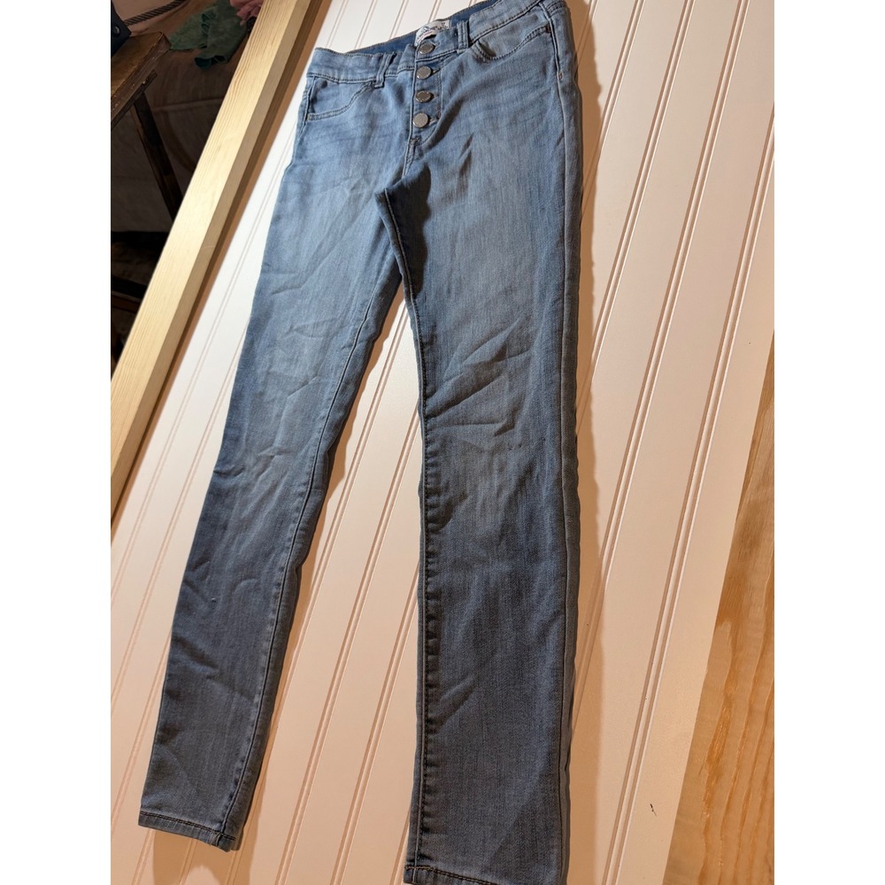 Jordache Girls Super Skinny Jeans Light Wash Button Fly Size 12